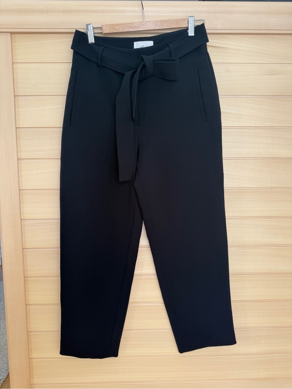 Wilfred Black Cropped Tie-Waist Pants
